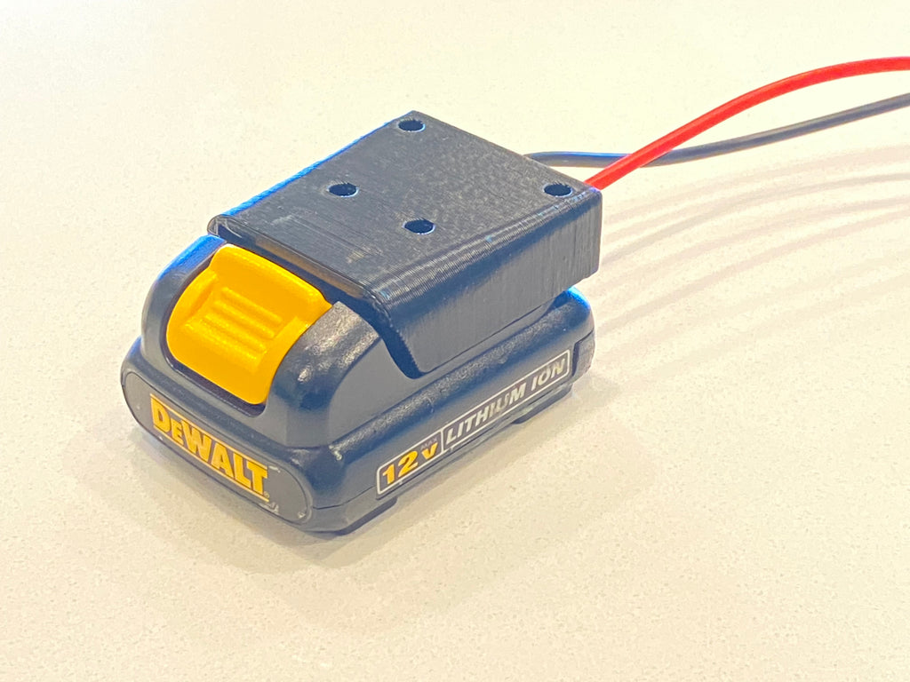 Dewalt 12V Max battery Power mount connector adapter holder dock, 12 awg wires